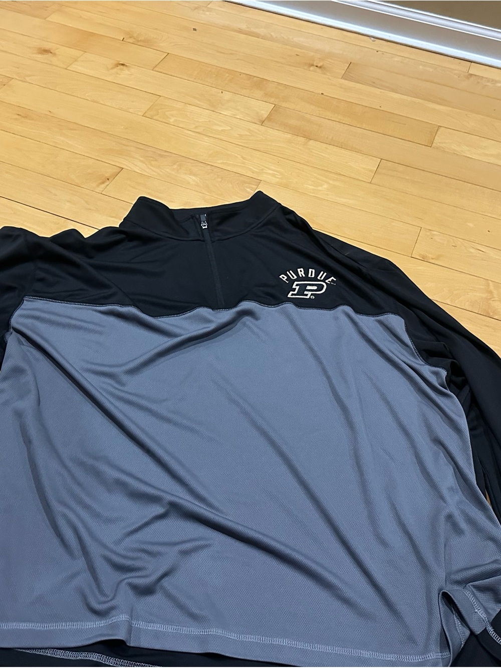 Pro Edge Purdue Black and Gray Lightweight Half-Zip Jacket